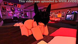 teaching her big ass to take that big white cock in roblox 😏