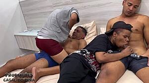 Curious about a wild Brazilian group session in a motel room at Caricia?