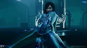 Slime tifa plays with dildo in hentai fantasy!