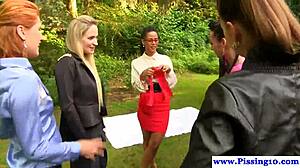 piss babes bathing outdoors