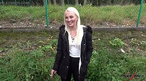 yo, picked up blondie bangs doggy style in public!