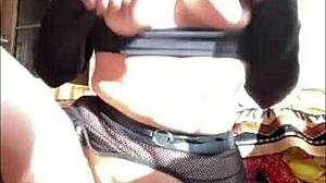 hey, watch her ride two dicks with perfect ass