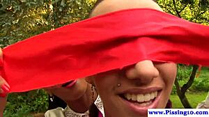 piss babes bathing outdoors