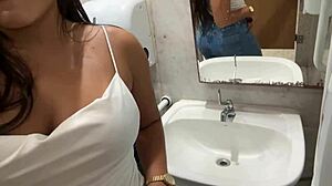 Mexican Babe Masturbates in Shopping Bathroom Due to Intense Horniness