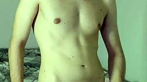 Smartphone Clip of Solo Masturbation with Intense Cum on Webcam in Bedroom