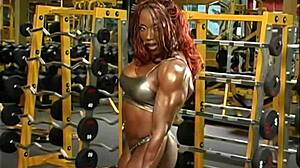 Wow, FBB Desiree Ellis Shows Off Muscle Ebony Power!