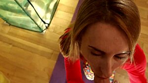 Amateurs Couple Performs Homemade Hard Anal Fucking And Sucking In Yoga Pants