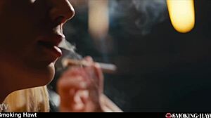 POV Intense Cowgirl Ride with Horny Blonde Smoker Sharon White Spitting on Thick Cock