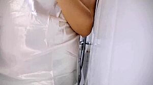 Chubby babe playing her tits makes her wet pussy