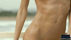 Italian Petite MILF Francy Torino Strips Outdoors