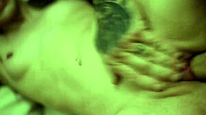 Skinny blonde chats with step-uncle before tasting his cock