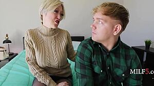 Sharing bed with curvy step mom Dee Williams turns naughty. Big ass and tits in wild action.