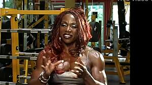 Wow, FBB Desiree Ellis Shows Off Muscle Ebony Power!