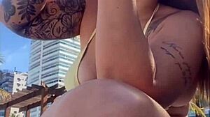 Big Pussy Flashing On Beach