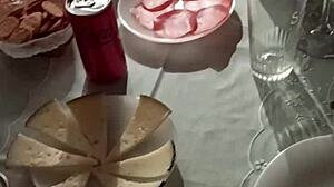 Damn, banging my suegra while my girlfriend’s at work, finishing inside!