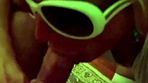 Hot blonde slut drains my dick of jizz