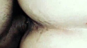 POV camera focuses on skinny milf wife's spread legs in lingerie, ready for pussy and assfucking at home