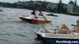 Eurobabe, strip nude and ride that waterbike in public?
