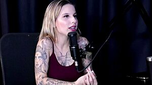 Brazilian blonde just joana gets kicked out and tries with a young girl in sheer red.