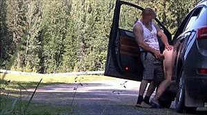 damn, banged a hot mature traveler on the road again!