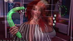 Being a dik 218 - brunette college girl shoves my head into her ass while she puts the star on the tree