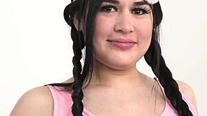 Wow, Esmeralda Culona in a piggy costume swallows Torbe’s load!