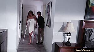 busty vicky vette suggestively drills her pussy and vibrates her clit with toys