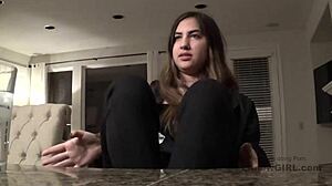 Picked Up Brunette Delivers Sensual Handjob at Outdoor Casting