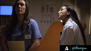 girlsway - vicki chase keeps sinn sage quiet with naughty tricks! 😏