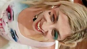 Brazilian teen with small tits gets rough assfucking, blowjob, and cumshot in eye