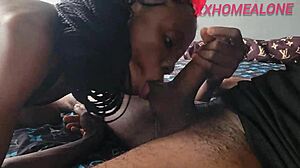 Slim Vera rides big black cock hard in bedroom after sensual oil massage!