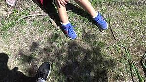 omg, real voyeur freaked out when i pissed from my hairy pussy!