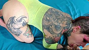 Naty Loka And Carmona: Iniciante Hardcore Tatuada Latina Shows Big Ass In Brazilian Doggy Action.