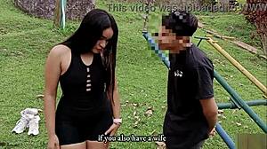 Risky Outdoor Sex With Horny Stepsister's Big Ass And Monster Cock!