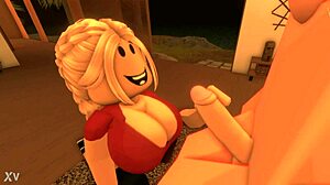 Roblox girl sucks small cock of royal boyfriend