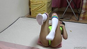 Petite japanese girls flaunt extreme high-cut leotards