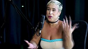 Brazilian blonde just joana gets kicked out and tries with a young girl in sheer red.