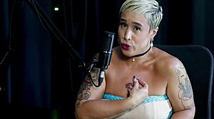 Brazilian blonde just joana gets kicked out and tries with a young girl in sheer red.