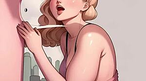 cute girl gives blowjob