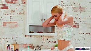 I spank my stepteen for breakin her toy.