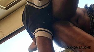 horny big ass nimi in uniform gets caught masturbating her wet pussy in public