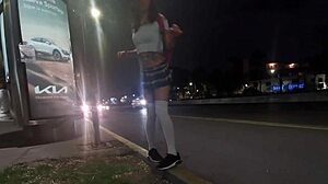 Deep Throat Latina Shemale Washes Cocks Publicly with Extra Saliva