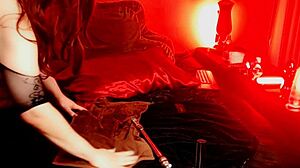 Tiny penis shemale pounds her tight pussy ass hard