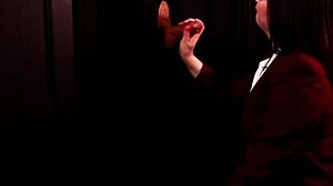 Student sucks cock at the gloryhole