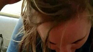 Blonde gags on hung stud explosion