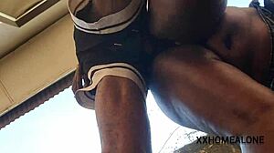 horny big ass nimi in uniform gets caught masturbating her wet pussy in public