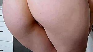 brunette with big ass gets anal fucked in cowgirl