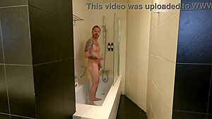marina gold’s real orgasms in rough shower anal pov, gagging hard!