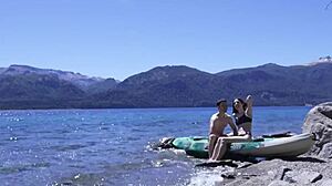 yo, can you believe this horny teen couple got caught banging on a public beach?