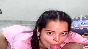 White Moon's Deep Throat Blowjob Ends with Cum in Pussy